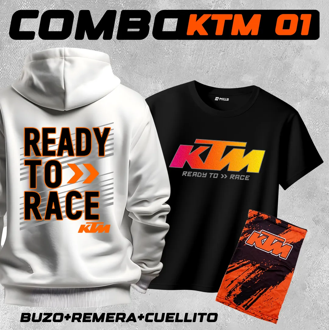 COMBO KTM 01 ( BUZO, REMERA + CUELLITO ) en Villa Carlos Paz, Córdoba