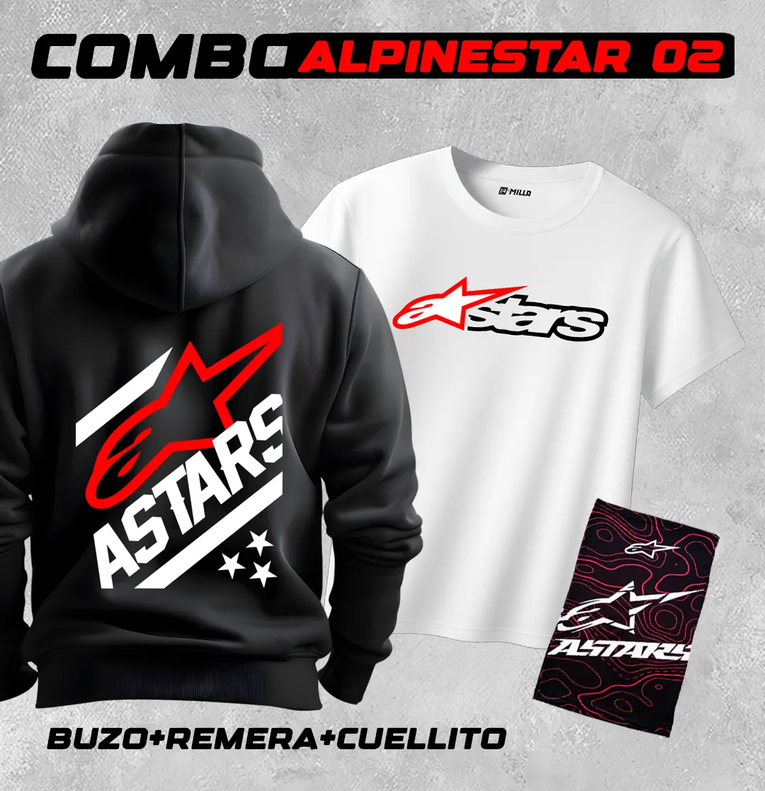 COMBO ALPINESTARS 02 ( BUZO, REMERA + CUELLITO ) en Villa Carlos Paz, Córdoba