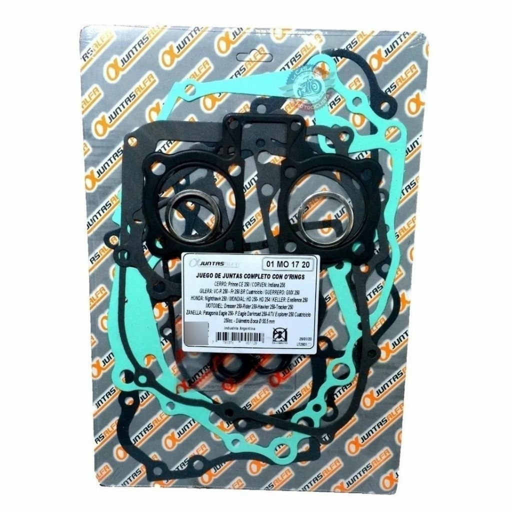 Juntas De Motor Cb 250 Nighthawk Hd250 Indiana 256 Hawker250