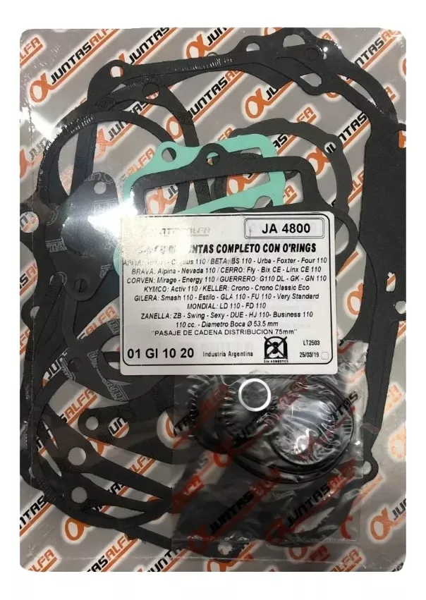 Junta Gilera Smash Motor C/Oiginal Alfa ja4800