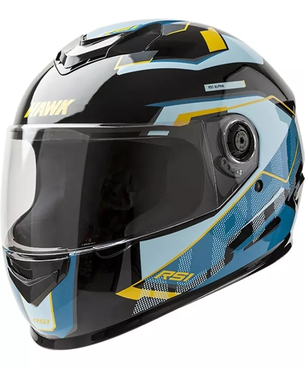 CASCO HAWK RS1F NEGRO/CELESTE en CABA