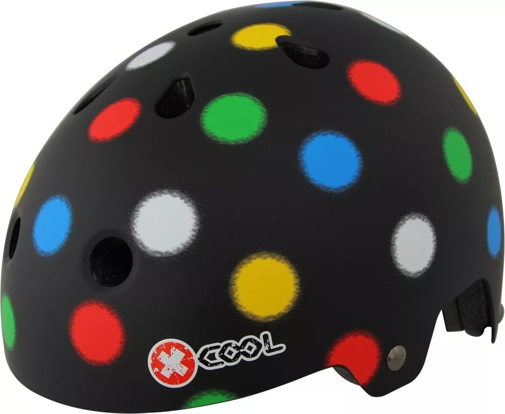 CASCO INFANTIL KIDZAMO NEGRO LUNARES 48-54 CM en CABA