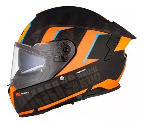 CASCO AXXIS HAWK SV EVO PAW B4 NARANJA MATE en CABA