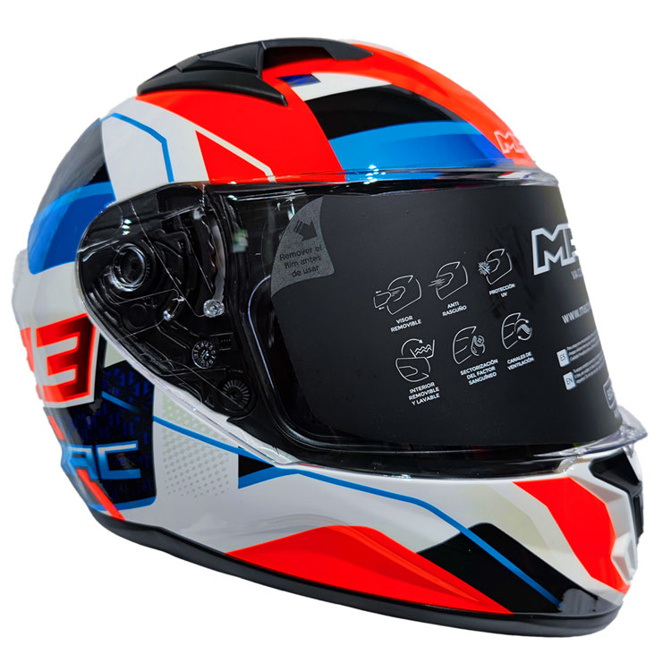 Casco Mac 825 Grafica Speed Zwitz Whi en CABA