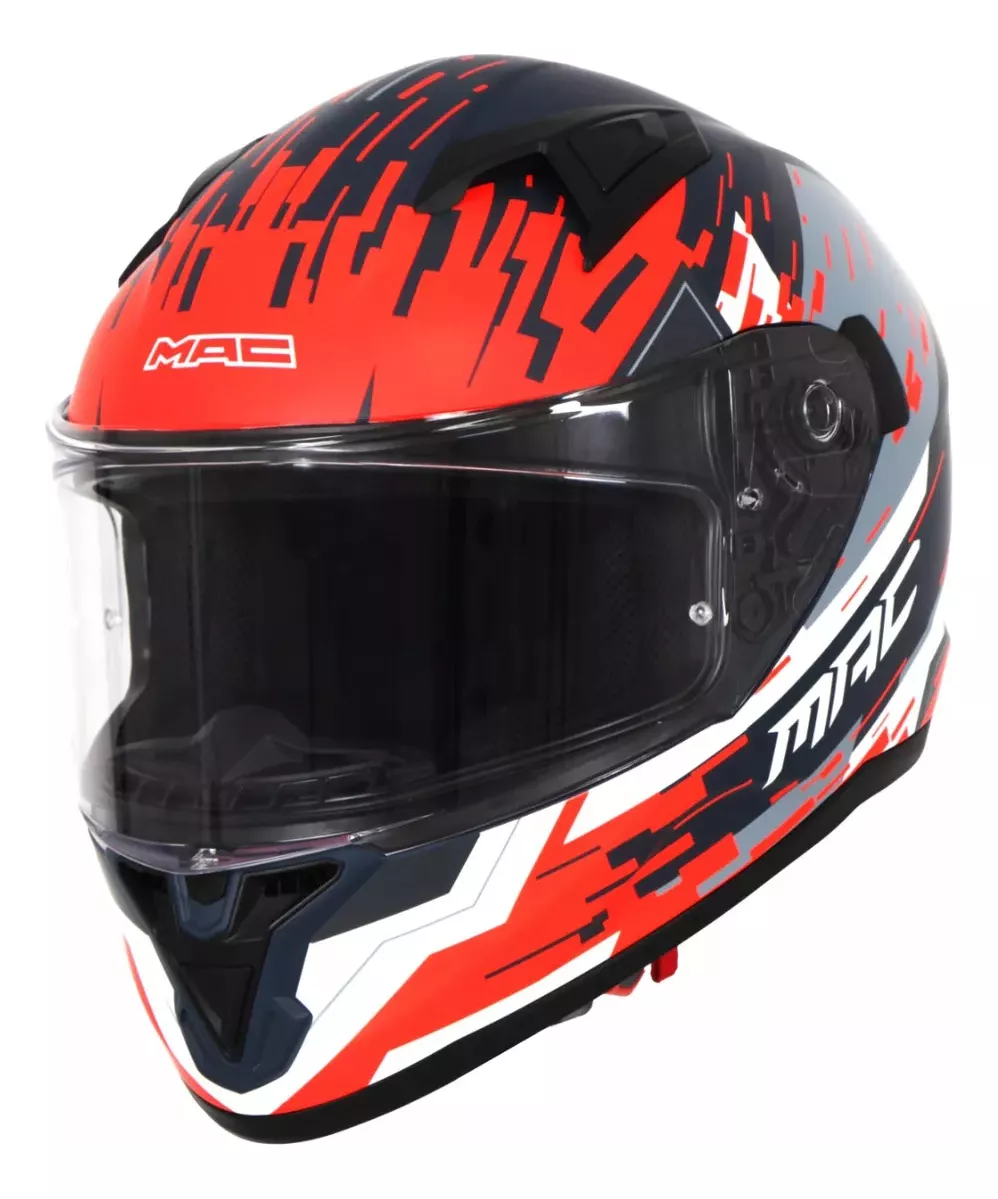 CASCO MAC 825 SPEED GRAFICA DEEP BL/FL/OR MT en CABA