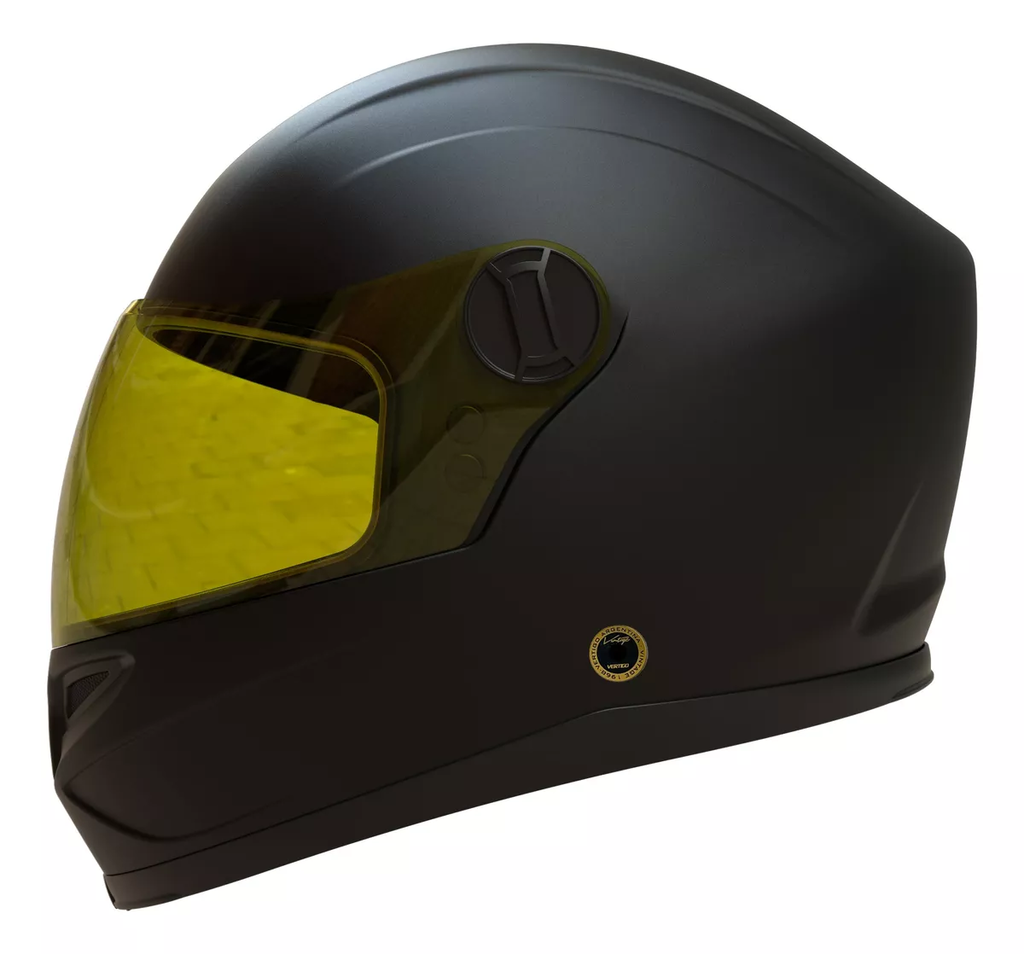CASCO VERTIGO VINTAGE F FACE GOLD/NEGRO MATE en CABA