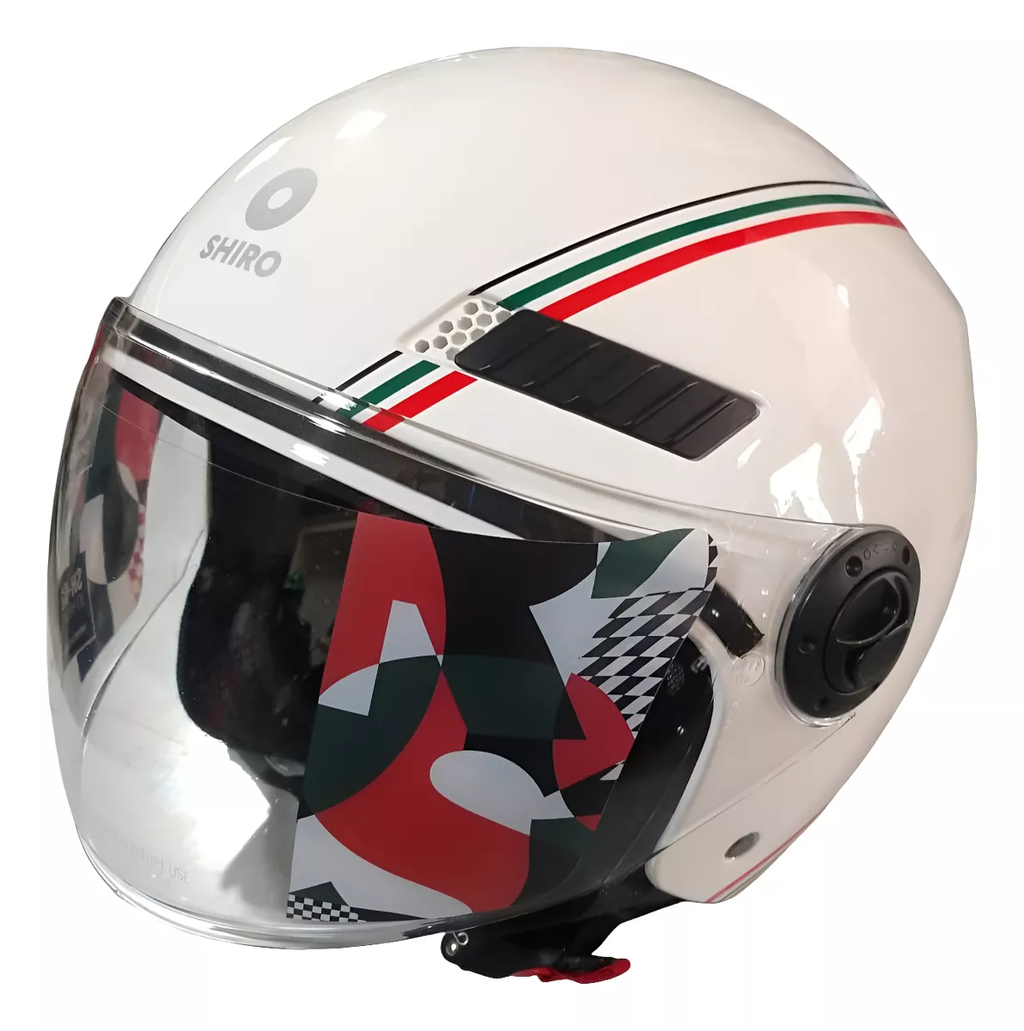 CASCO SHIRO ABIERTO KYOTO BURGEE BLANCO/ ROJO en CABA