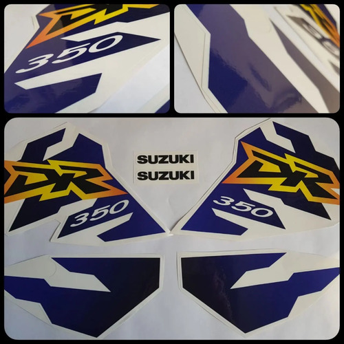 Juego De Calcos Graficas Para Suzuki Dr350 Violeta 97 98 en CABA