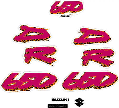 Calcos Graficas Suzuki Dr650 Dr 650 Dr650 93 Rosa Grueso en CABA