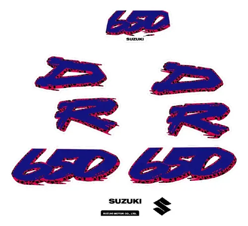 Calcos Graficas Suzuki Dr650 Dr 650 Dr650 93 Azul Grueso en CABA