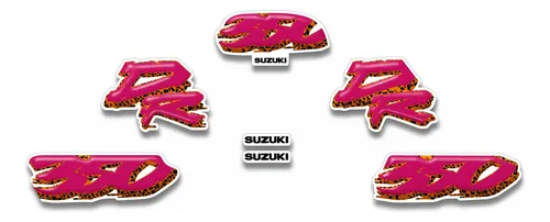 Kit Calcos Suzuki Dr350 Dr 350 Dr350 1993 93 Brilloso Rosa en CABA