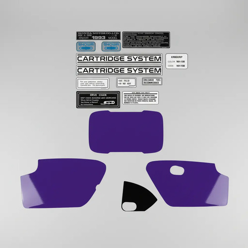Calcos Para Xr250 Xr 250 1995 95 Violeta  Advertencias en CABA