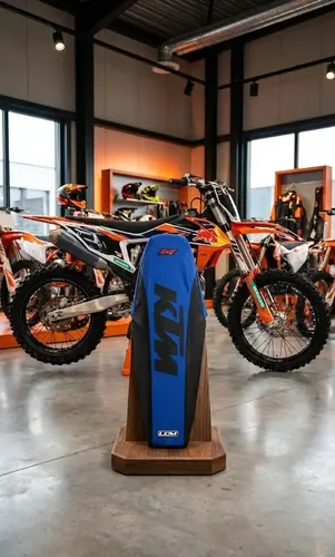 Fundas Asiento Ktm Sx Exc 2017 18  Azul Y Negro Grip Lcm Azul