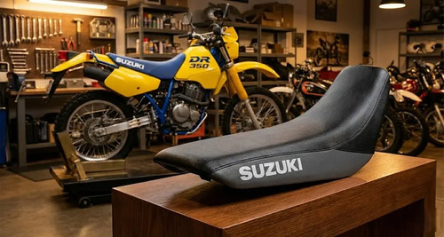 Funda Asiento Tapizado P/ Suzuki Dr350 Dr 350 Gris Negro Gris Oscuro