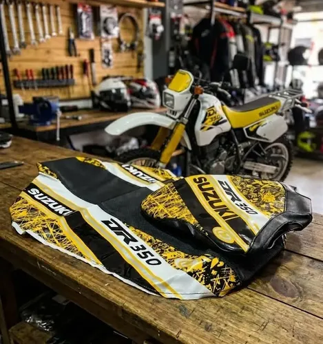 Kit Funda Asiento Y Tanque Suzuki Dr 350 Lcm Amarillo