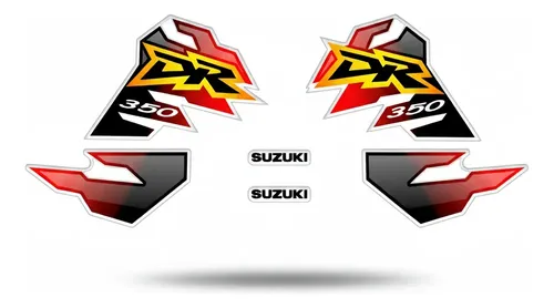 Kit Calcos Gráficas P/ Suzuki Dr 350 1998 Gruesas Brillantes