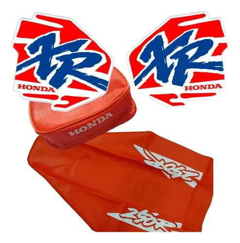Funda Asiento, Calcos Cartuchera Para Honda Xr250 Xr 250 94 Naranja en CABA