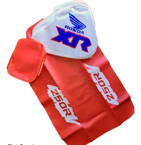 Funda Asiento Y Tanque + Bolso Para Honda Xr250r Xr 250 91 Rojo en CABA