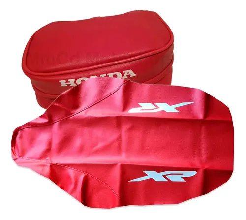 Funda Asiento Bolso Cartuchera Honda Xr250 Xr 250 2001 Rojo Rojo