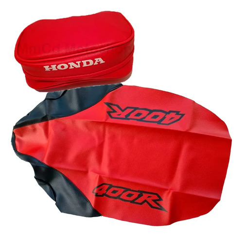 Funda Asiento Tapizado + Bolso Honda Xr400r Xr 400 1998 Rojo Rojo en CABA