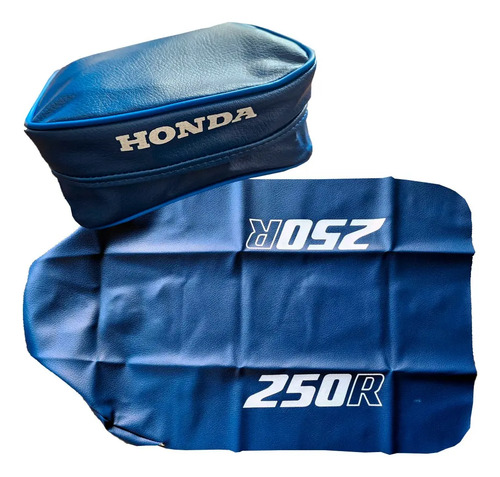 Funda Asiento Tapizado Bolso Honda Xr250 Xr 250 1986 Azul Azul