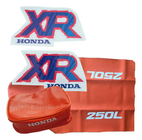 Gráficas Calcos Funda Asiento Tapizado Bolso Honda Xr250l 92 Naranja