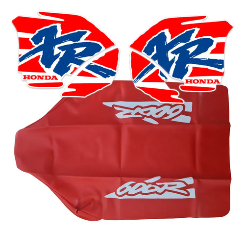 Calcos + Funda Asiento Honda Xr600r Xr 600 Xr600 94 1994 Naranja