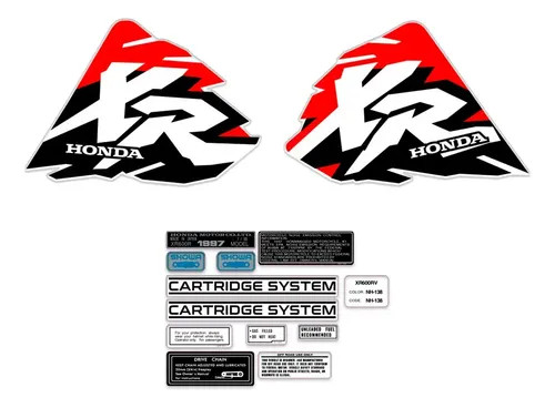 Calcos Xr 600 Xr600 1997 97 Gruesos + Advertencias