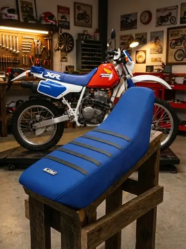 Funda Asiento Para Xr250 Xr 250 Xr250r 88 95 Azul Negro Grip Azul
