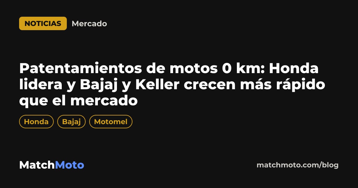Motos 0 km estacionadas en una concesionaria, ilustración sobre patentamientos por marca en Argentina